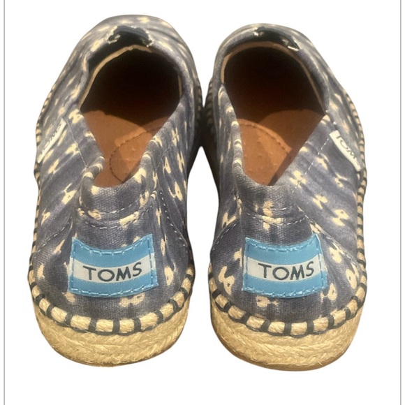 TOMS NAVY BATIK STRIPE SLIP ON - Picture 3 of 5